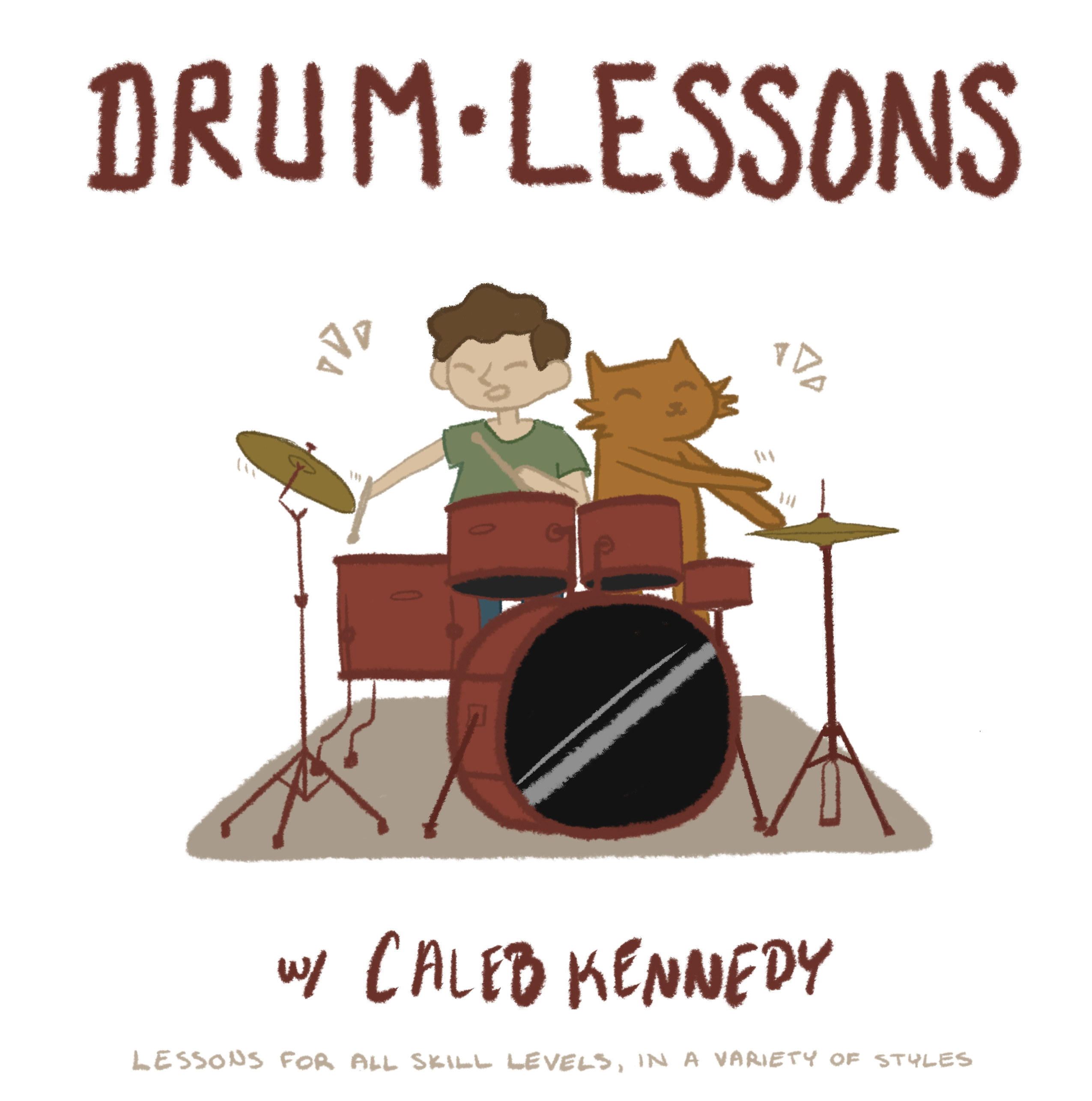A flyer for drum lessons